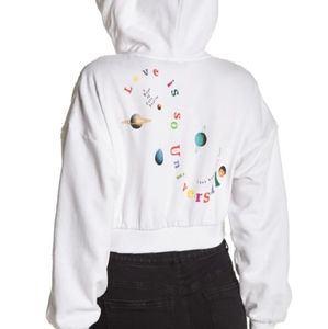 True Religion Crop. Love is Universal Sweat Hoodie and joggers